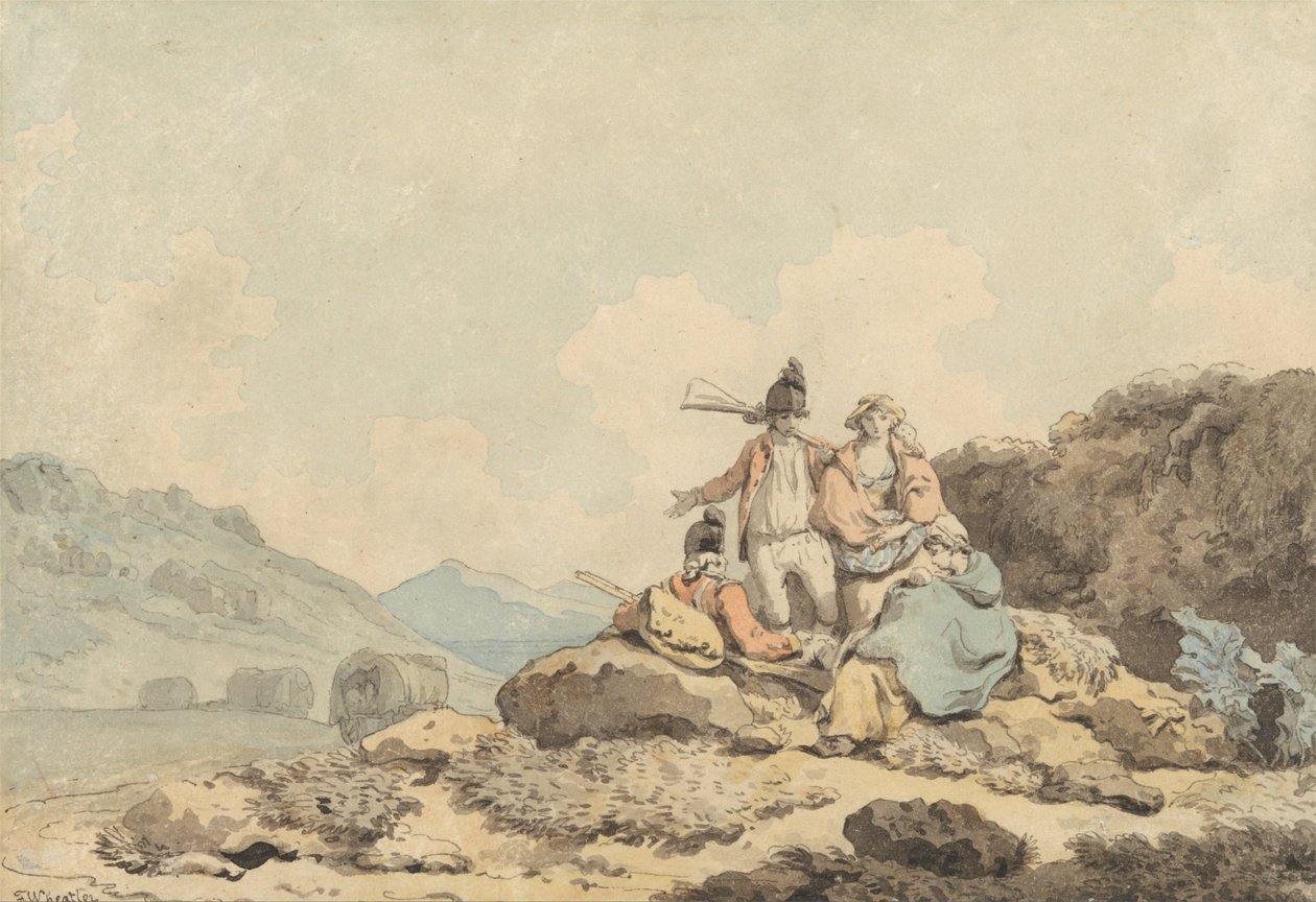 Soldater og landskvinner av Francis Wheatley