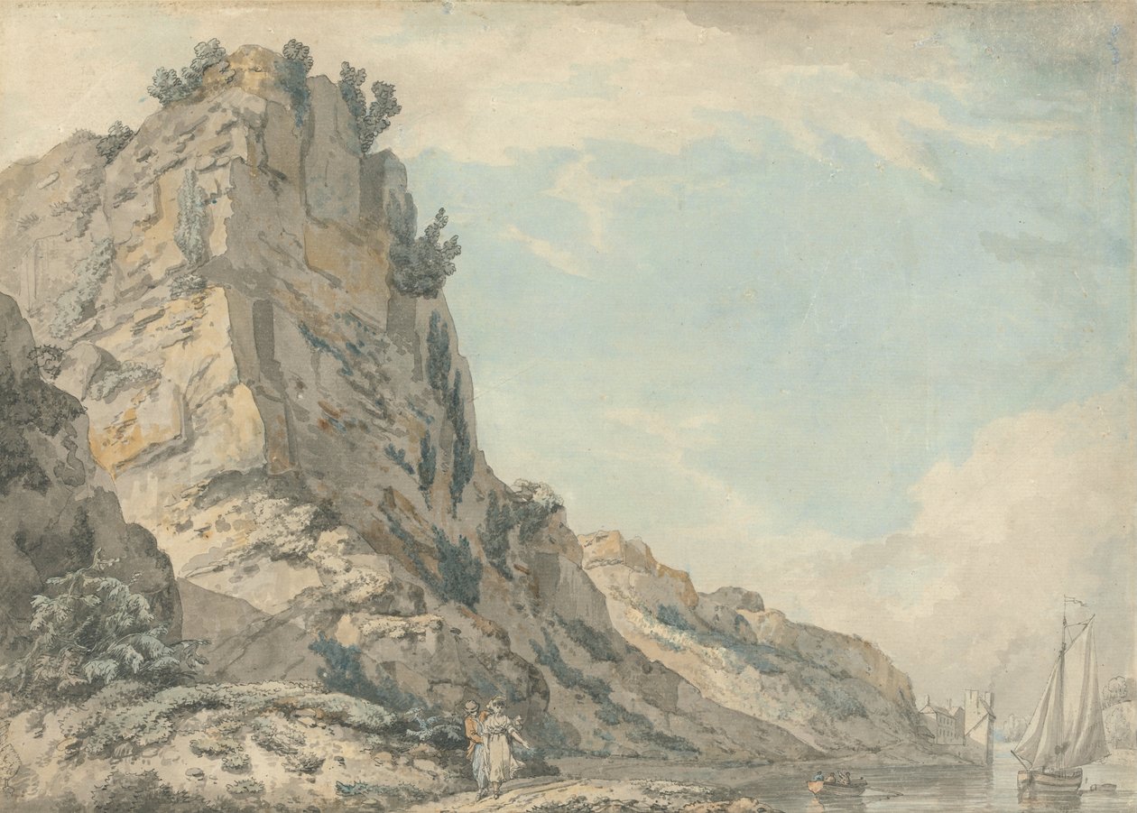 St. Vincents Rock, Clifton, Bristol med Hotwells Spring House i det fjerne av Francis Wheatley