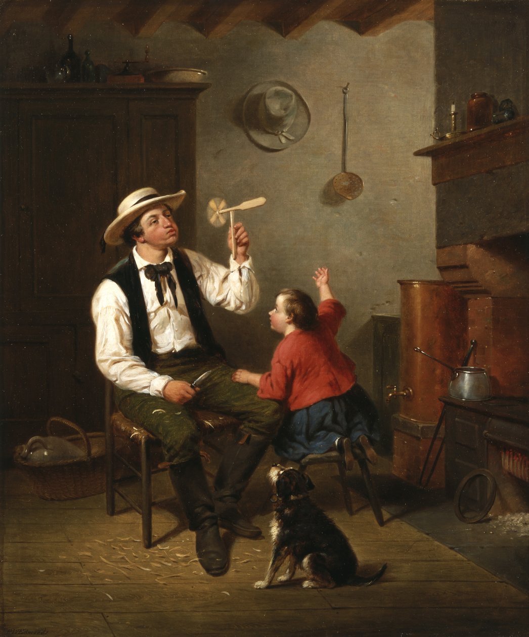 Vindmøllen, 1858 av Francis William Edmonds