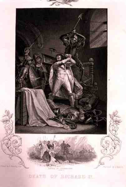 The Death of Richard II, fra stykket av William Shakespeare (1564-1616) gravert av J. Rogers (gravering) av Francis (after) Wheatley