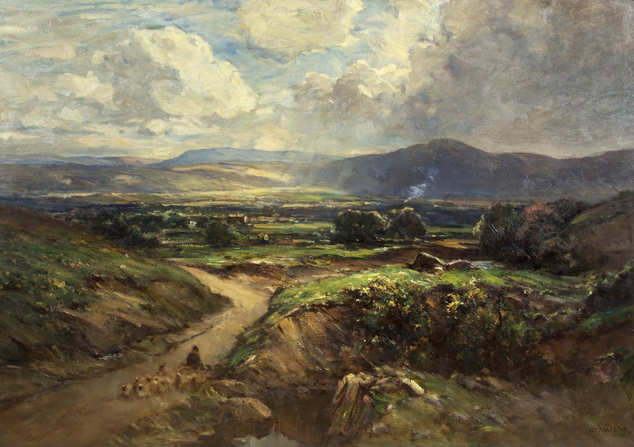 Twm Shon Cattis land (olje på lerret) av Francis Abel William Taylor Armstrong