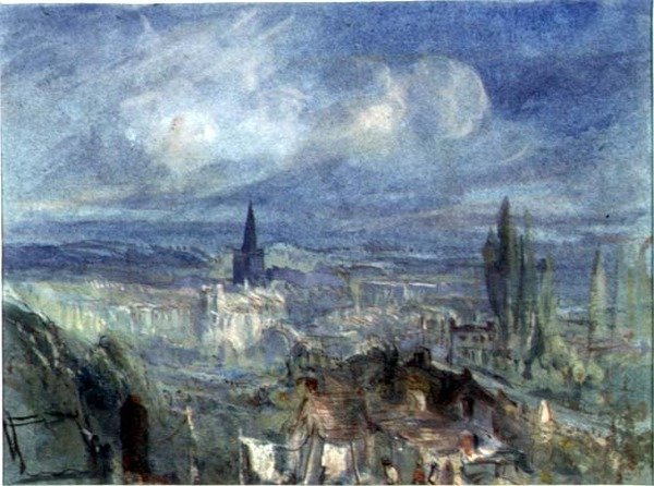 Utsikt over byen Bridgewater, Somerset av Francis Abel William Taylor Armstrong