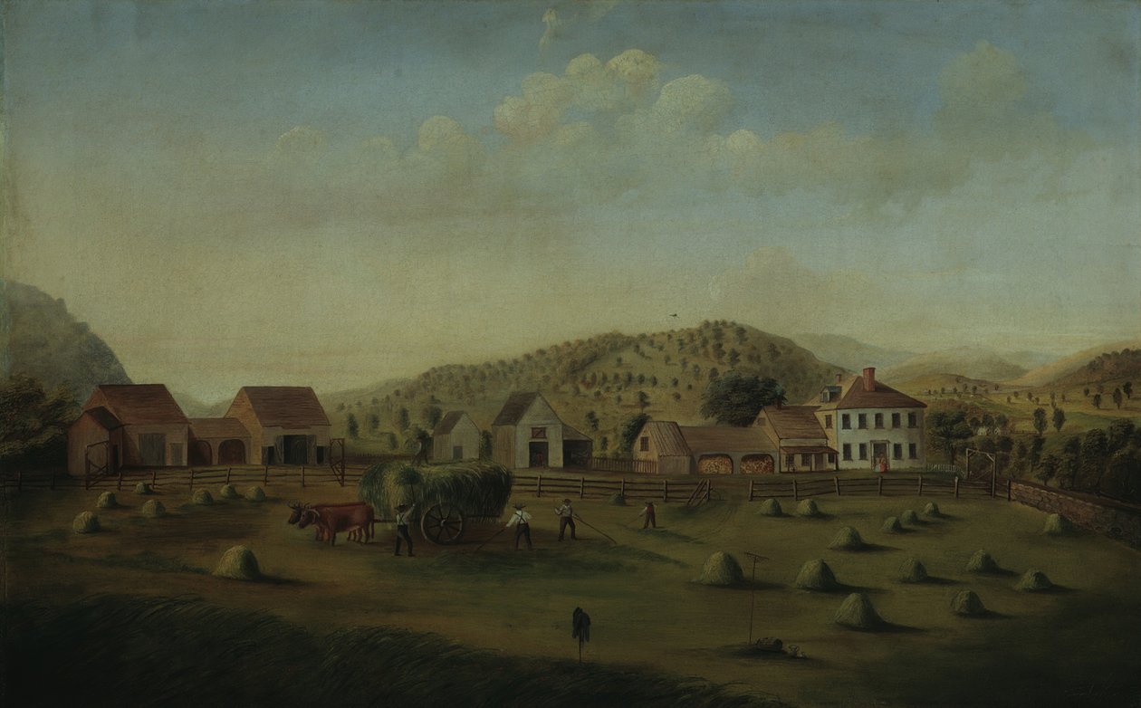 Leete Farm, West Claremont, New Hampshire, ca. 1822. av Francis Alexander