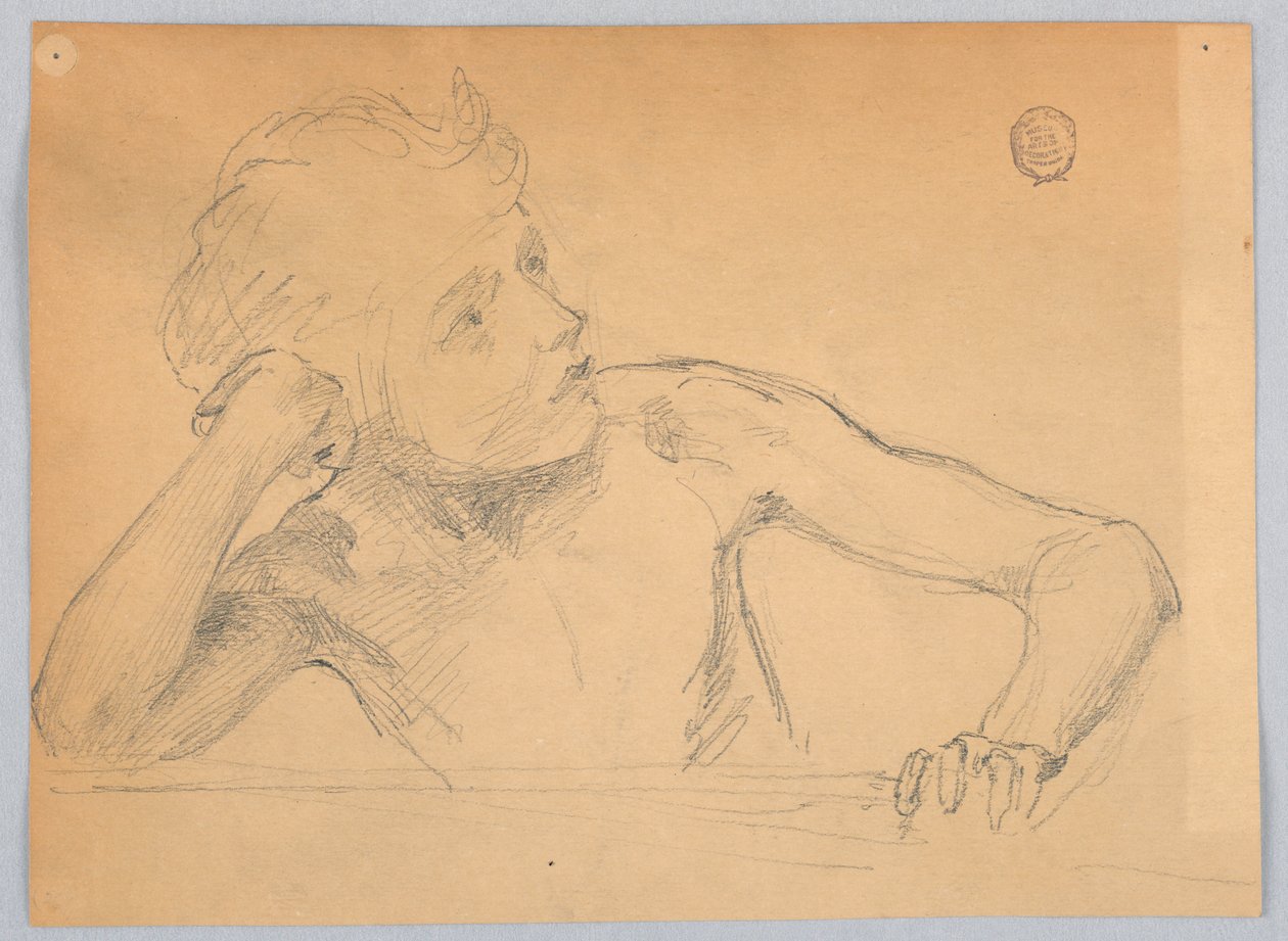 Figurstudie av Francis Augustus Lathrop