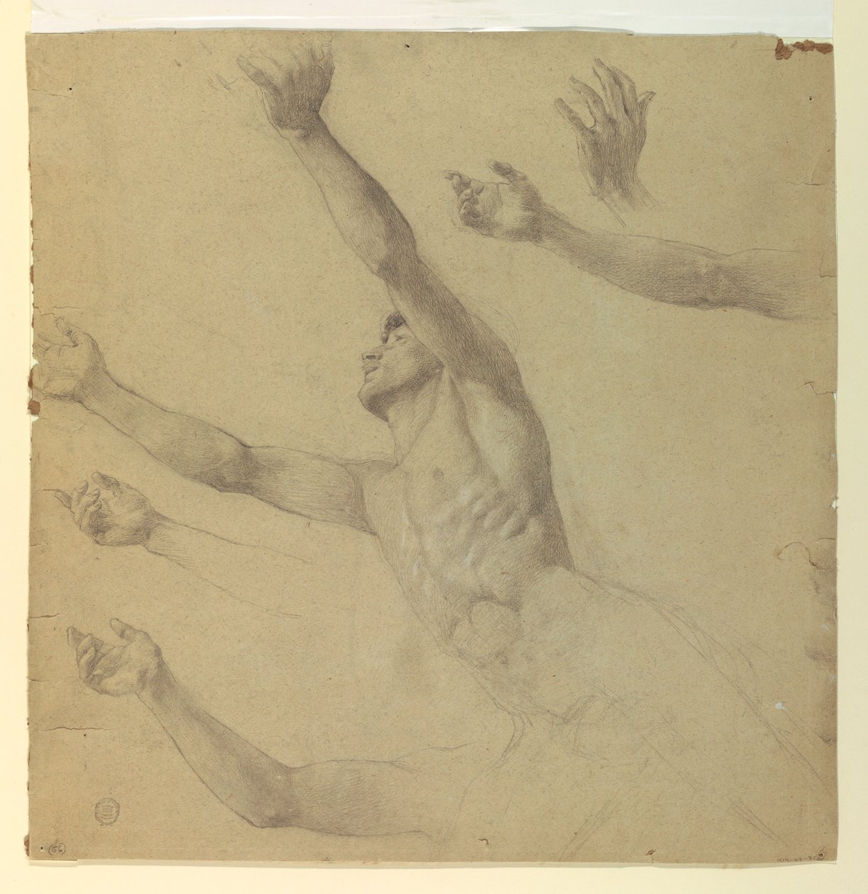 Figurstudie for Diana og hennes ledsagere blant konstellasjonene av Francis Augustus Lathrop