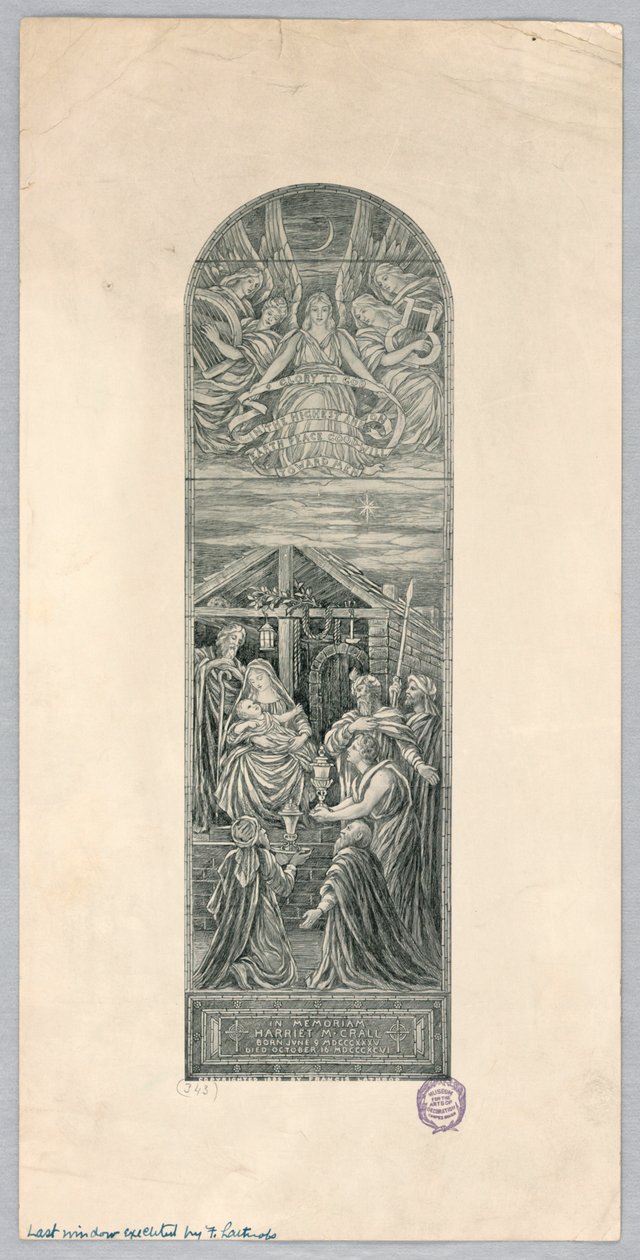 Minnevindu for Harriet M. Crall av Francis Augustus Lathrop