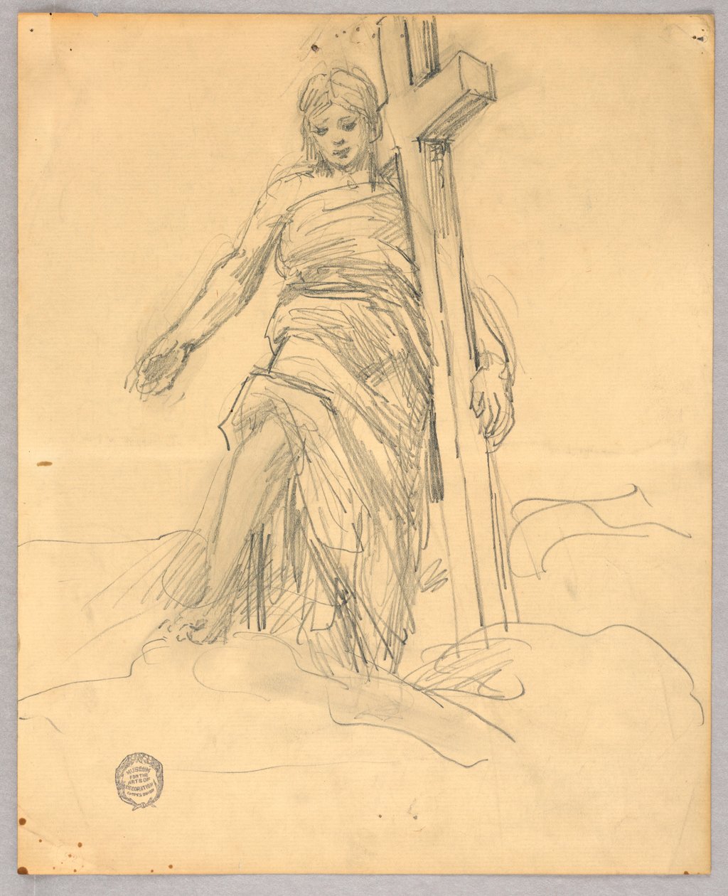 Skisse for Sentralfigur i Himmelfart av Francis Augustus Lathrop
