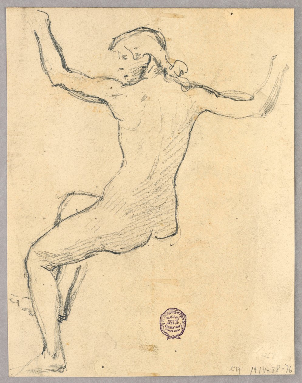 Skisse for "Natt" av Francis Augustus Lathrop