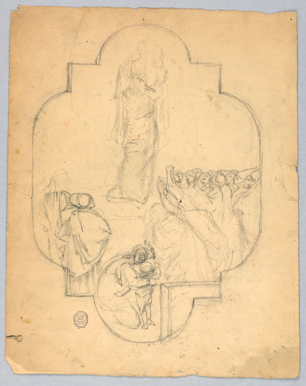 Skisse for et vindu eller tak av Francis Augustus Lathrop