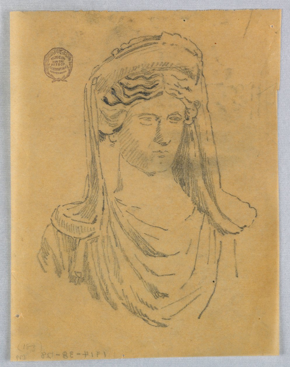 Skisse av byste av en kvinne av Francis Augustus Lathrop