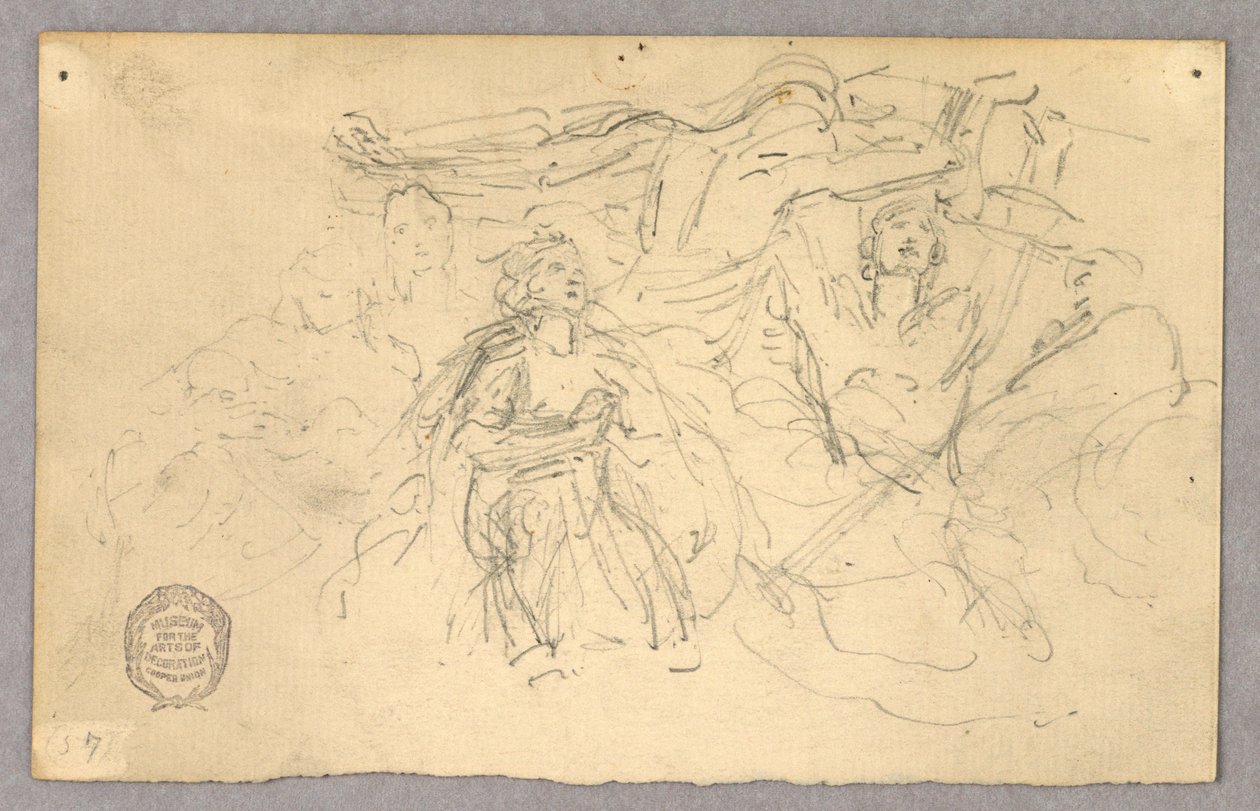 Skisse av figurgruppe for Ascension av Francis Augustus Lathrop