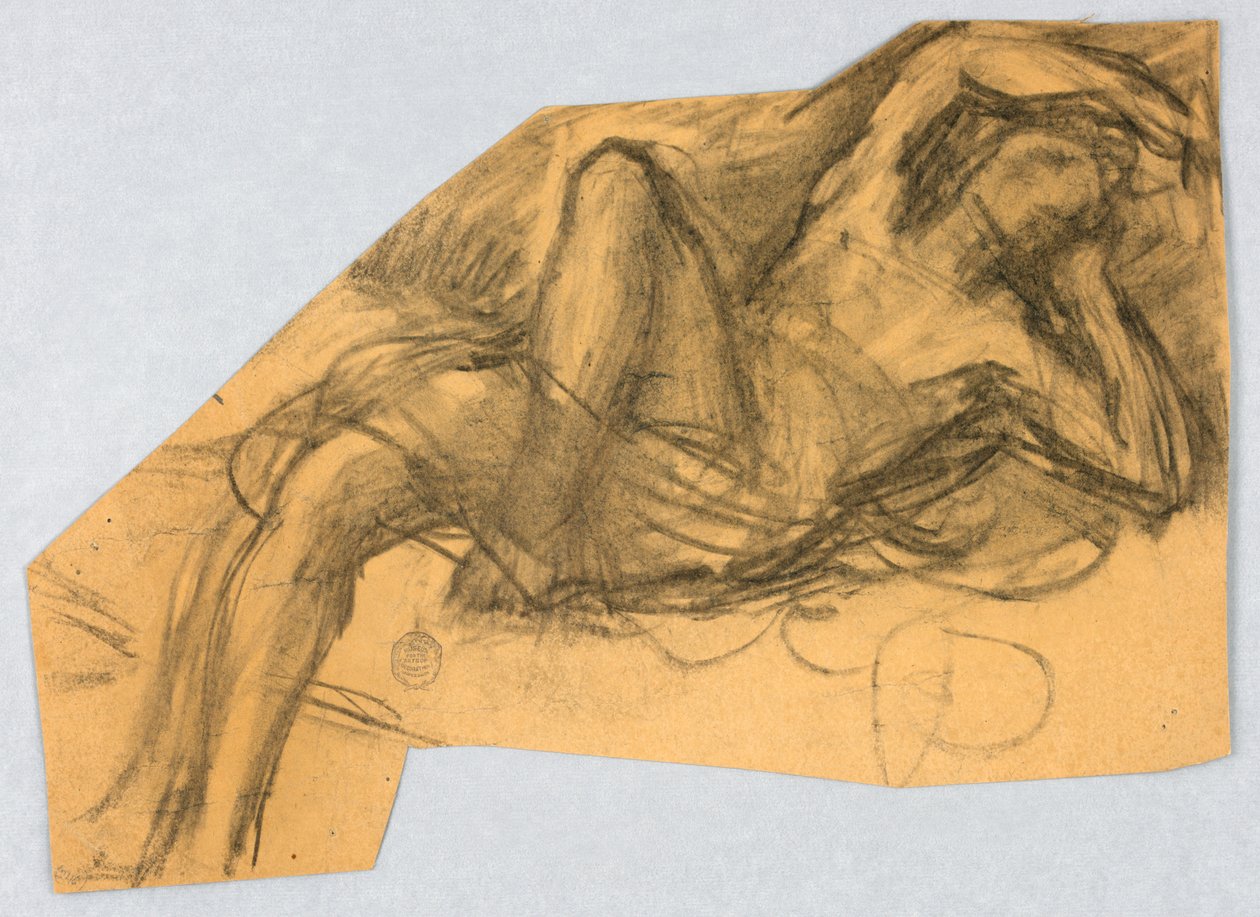 Skisse av nakenfigur av Francis Augustus Lathrop