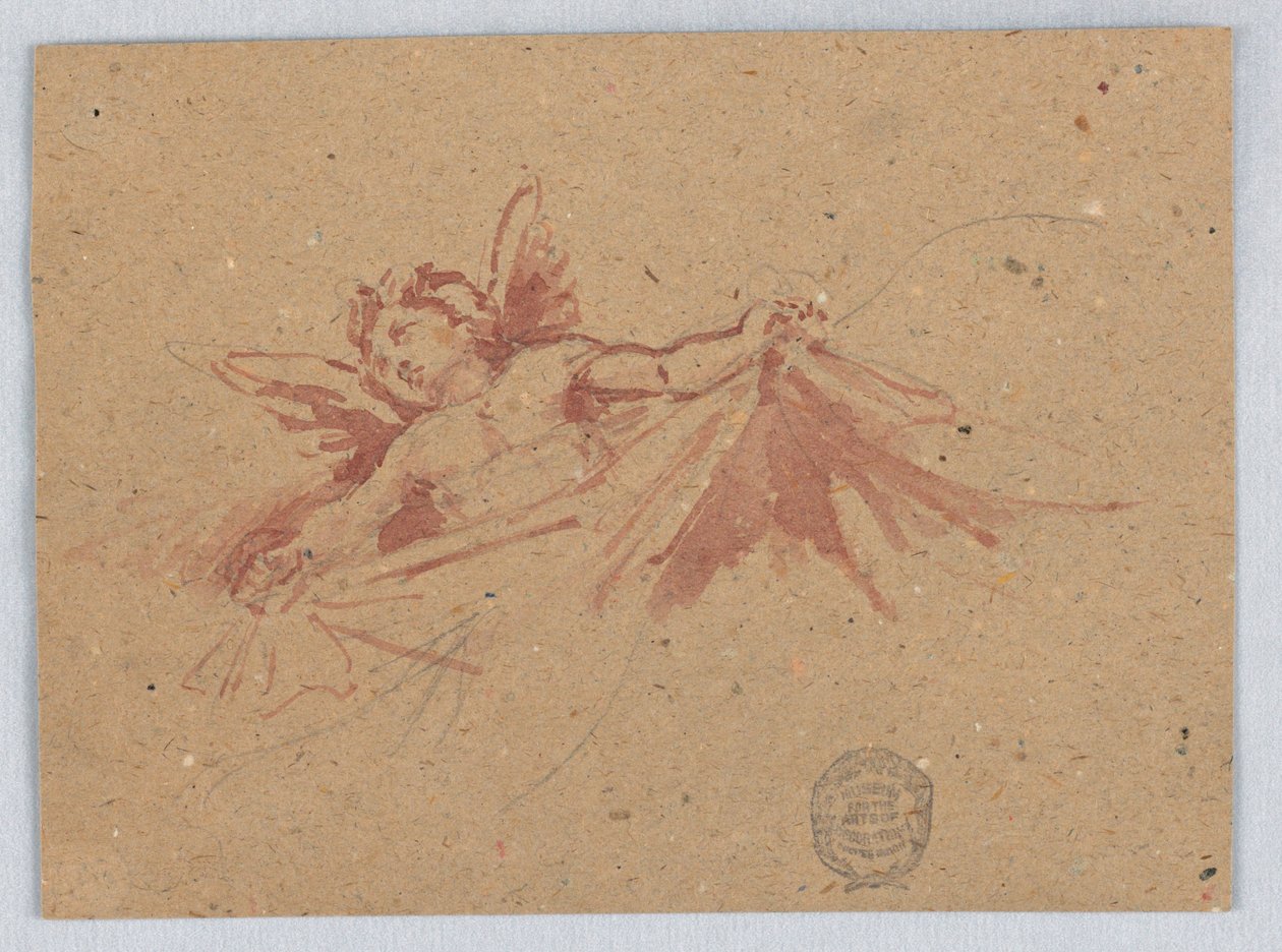 Skisse av Putti med draperi av Francis Augustus Lathrop