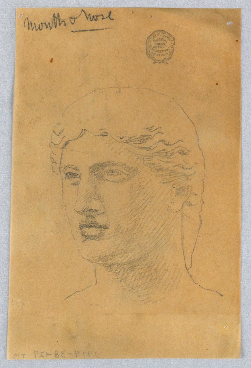 Skisse av Ungdomshode av Francis Augustus Lathrop