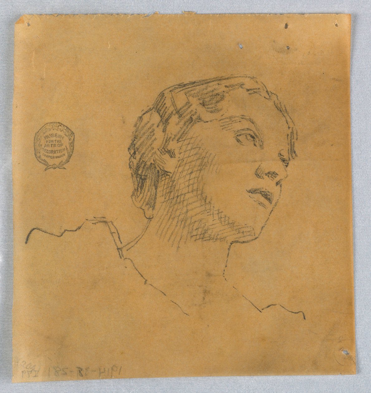 Skisse av et kvinnehode av Francis Augustus Lathrop