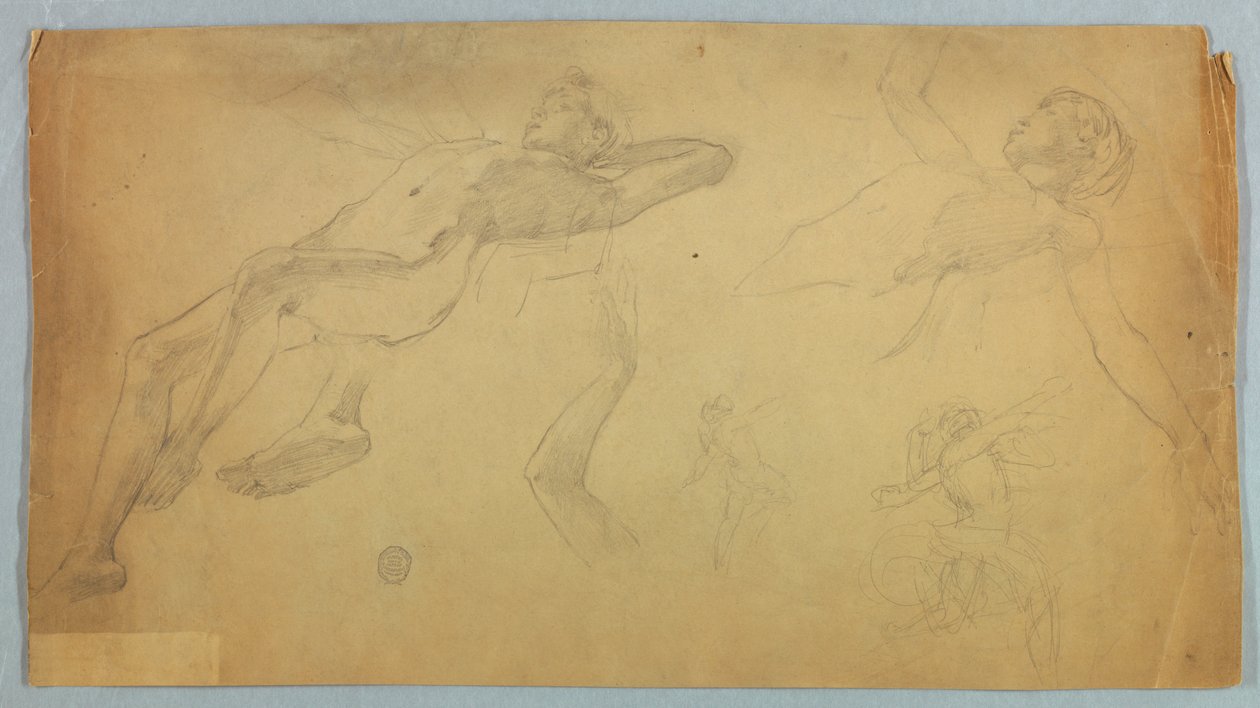 Skisser av nakenfigurer av Francis Augustus Lathrop