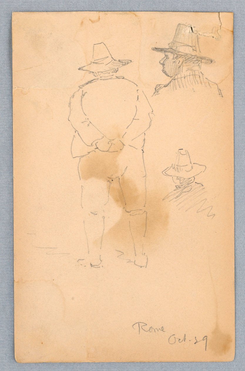 Skisser av en mann, Roma av Francis Augustus Lathrop