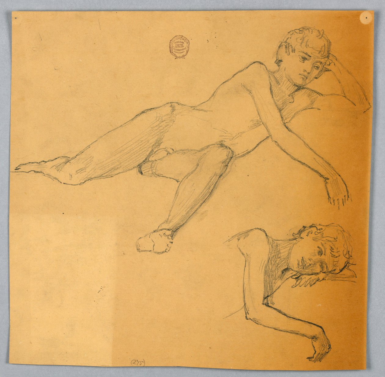 Studier av nakenfigur av Francis Augustus Lathrop