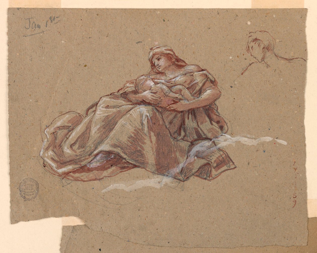 Studie for «Charity», St. Bartholomew's Church, New York, NY av Francis Augustus Lathrop