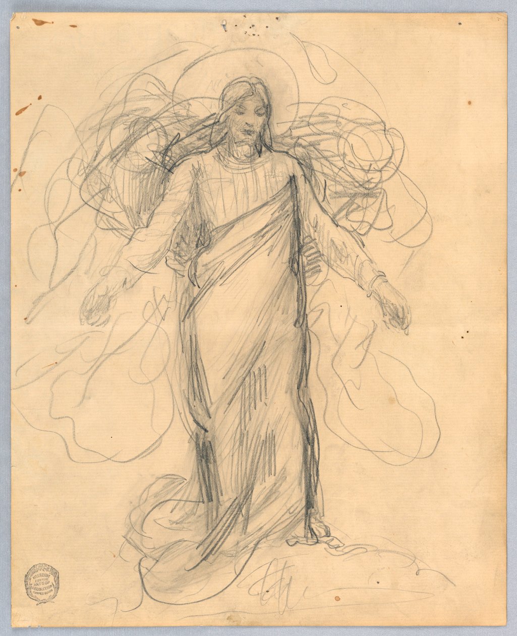 Study for Christ, Chancel of St. Bartholomew, New York av Francis Augustus Lathrop