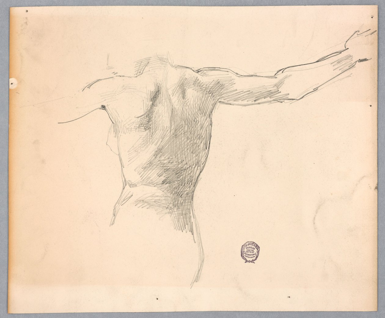 Studie for "Diana og hennes ledsagere blant konstellasjonene" av Francis Augustus Lathrop
