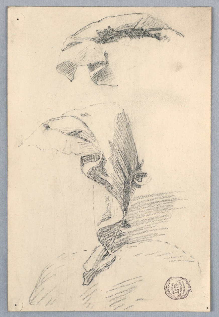 Studie av draperi av Francis Augustus Lathrop