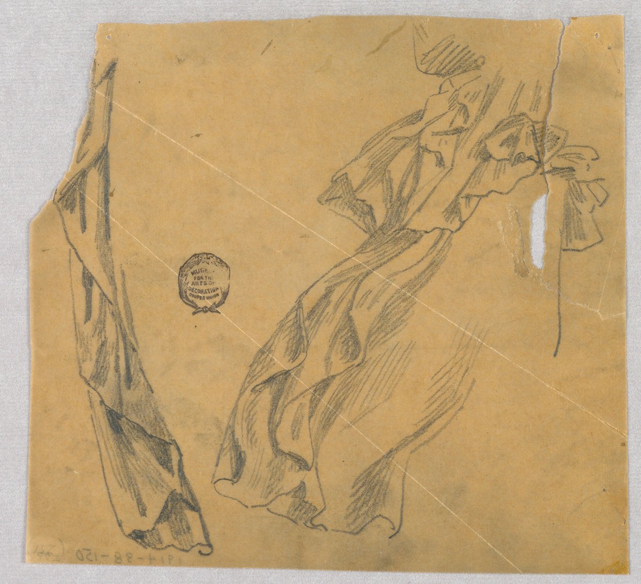 Studie av draperi av Francis Augustus Lathrop