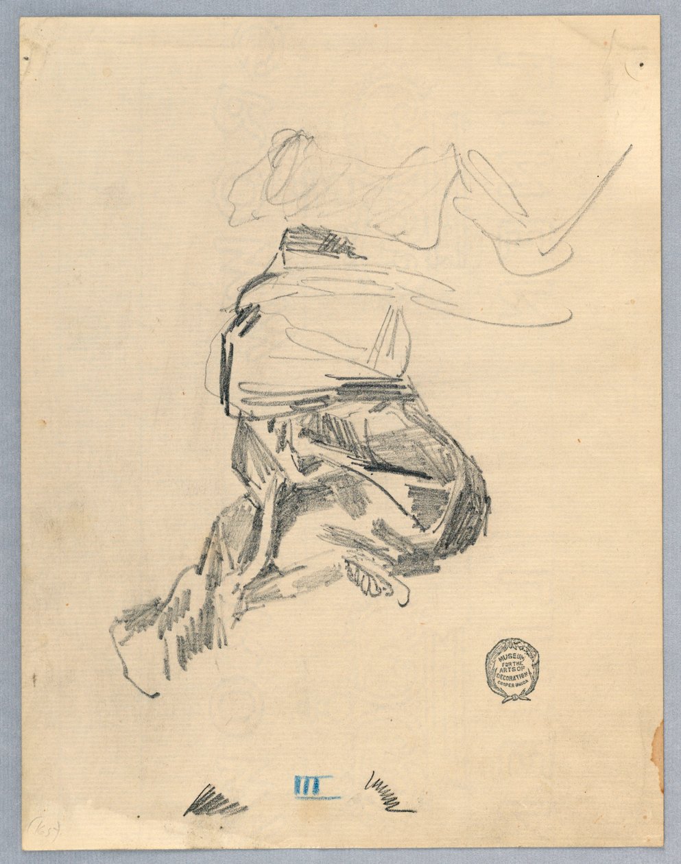 Studie av draperi av Francis Augustus Lathrop