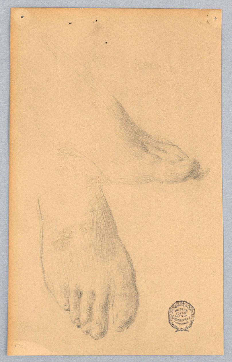 Studie av føtter av Francis Augustus Lathrop