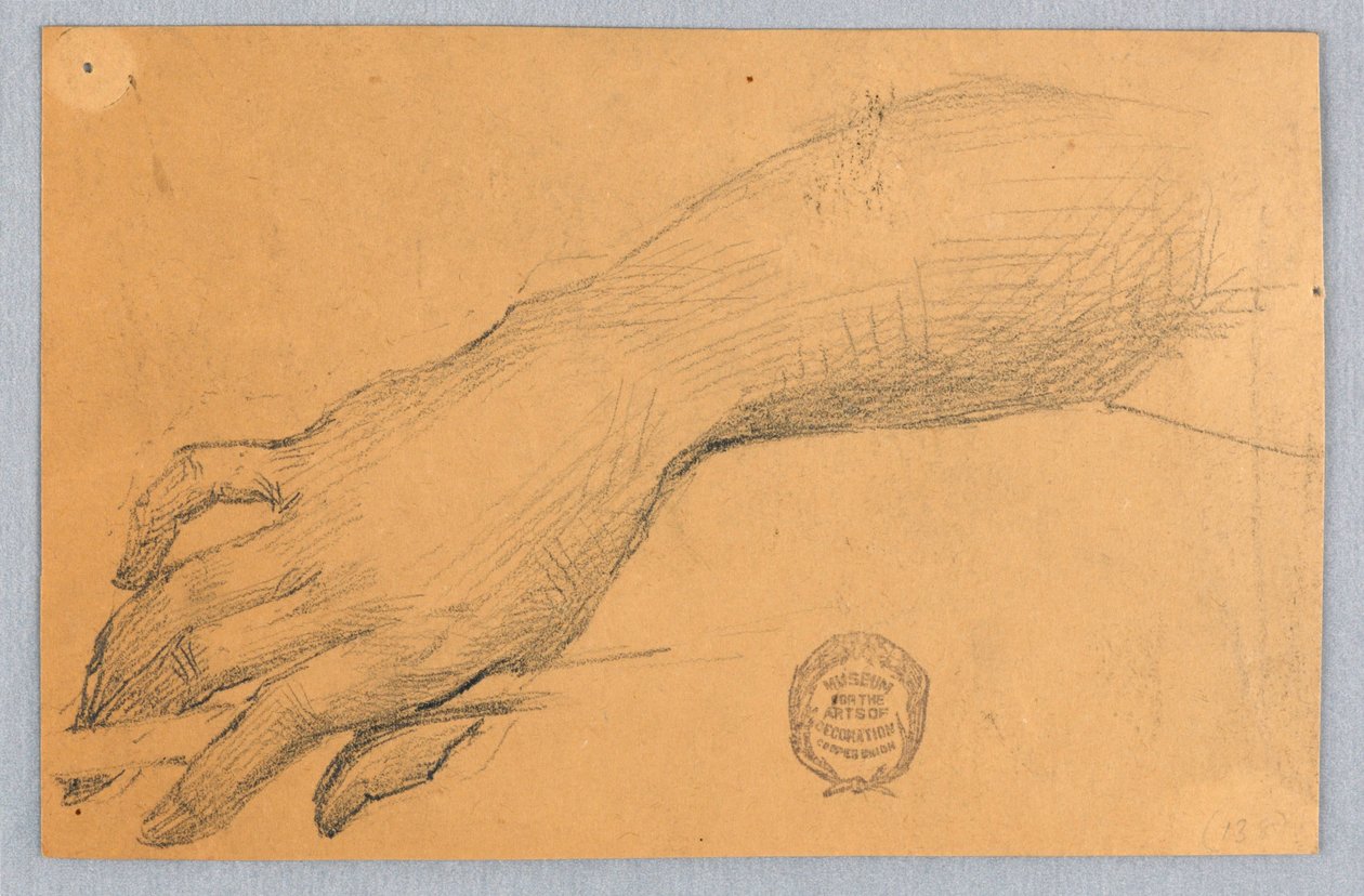 Studie av hånd og håndledd av Francis Augustus Lathrop