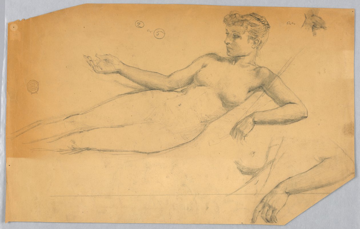 Studie av nakenfigur av Francis Augustus Lathrop