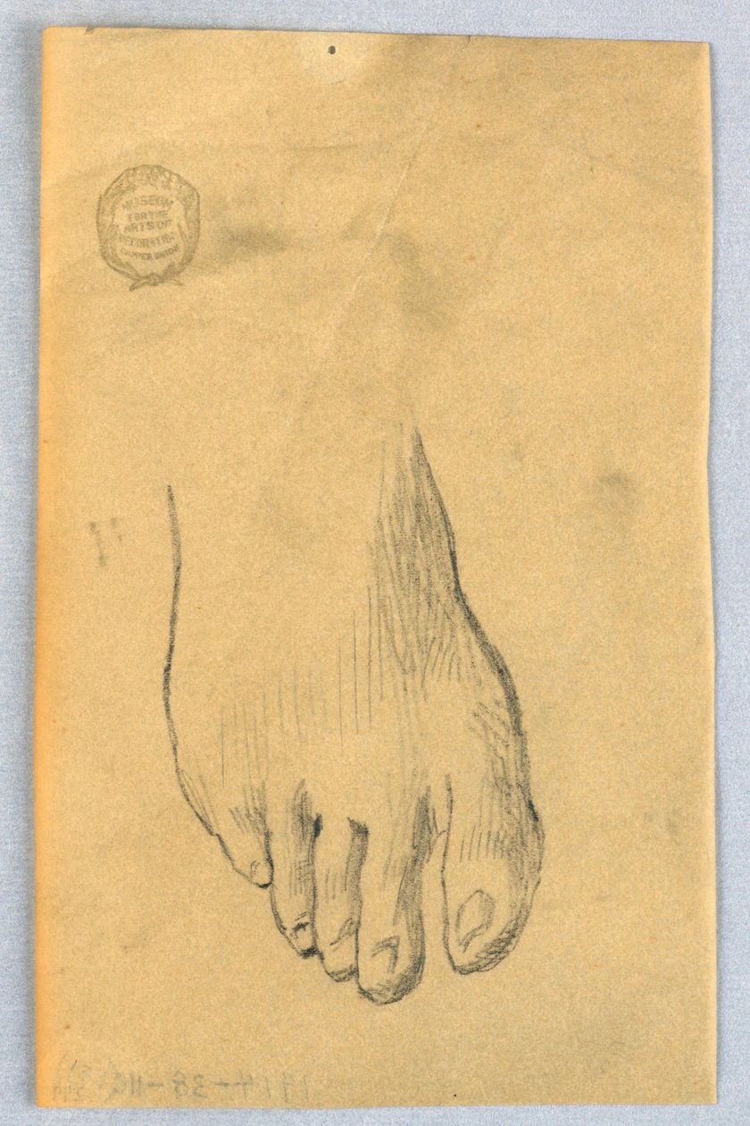 Studie av høyre fot av Francis Augustus Lathrop