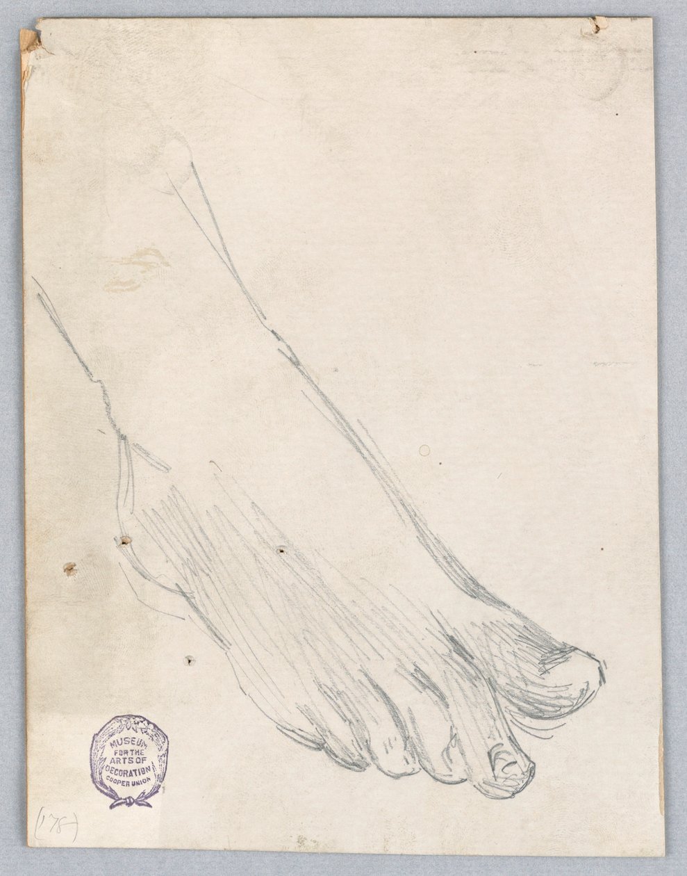 Studie av høyre fot av Francis Augustus Lathrop