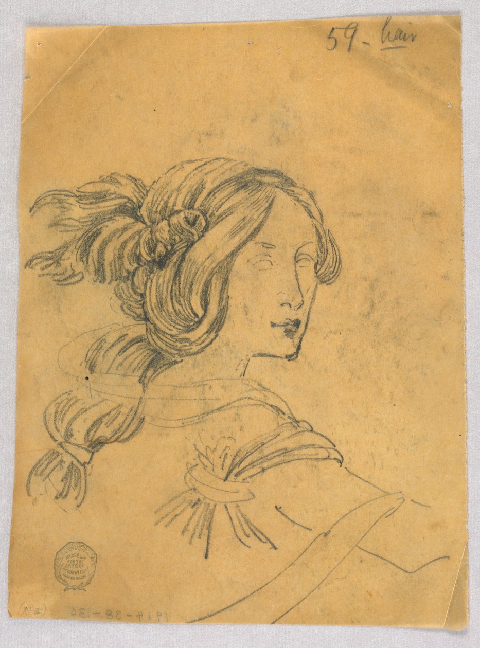Studie av kvinnens hode og skuldre av Francis Augustus Lathrop