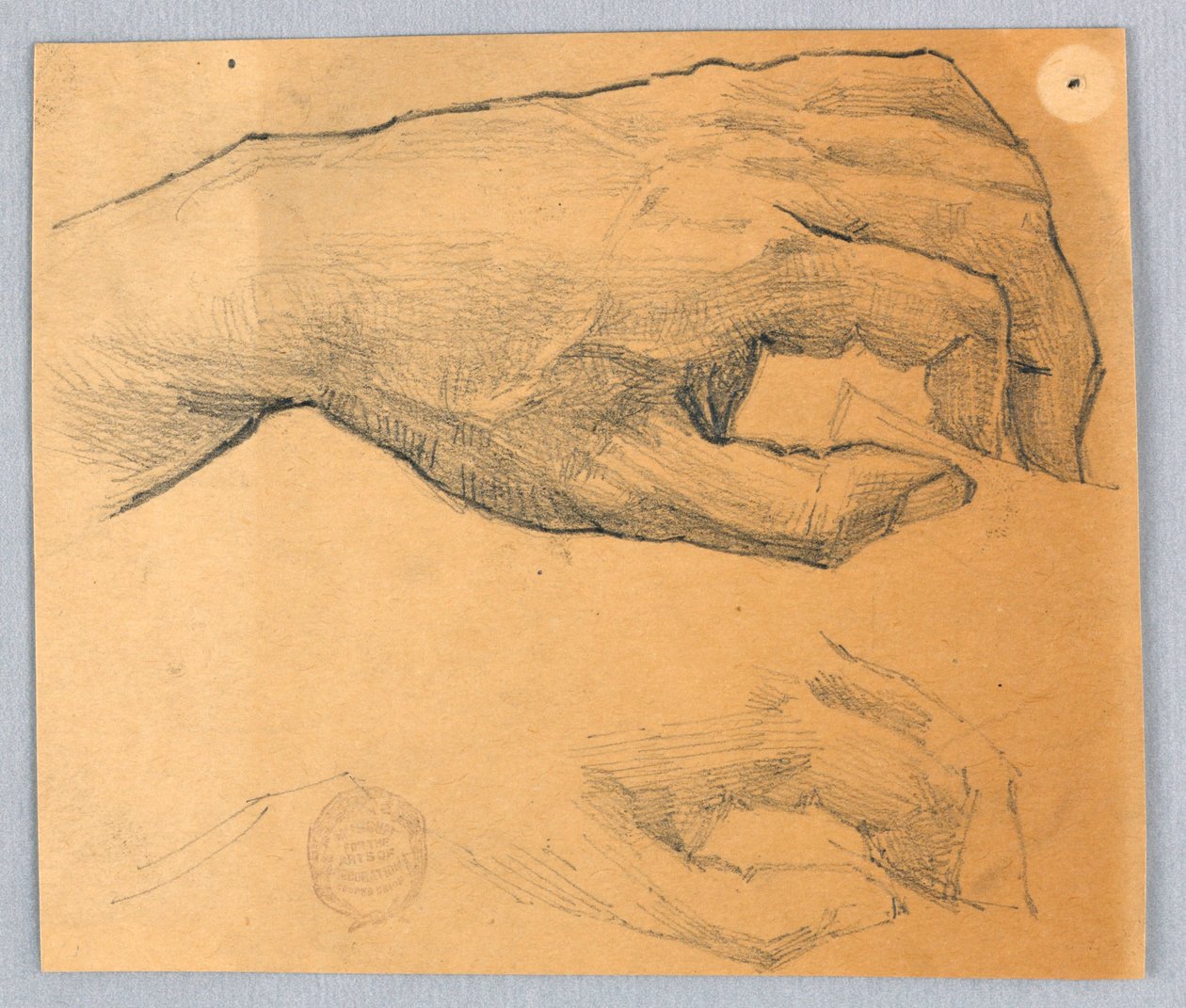 To studier av en hånd av Francis Augustus Lathrop