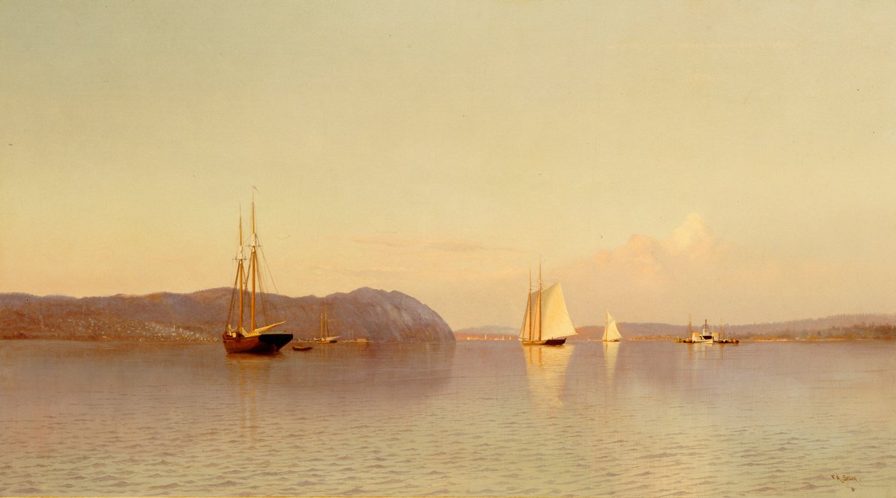 Sen ettermiddag, Haverstraw Bay av Francis Augustus Silva