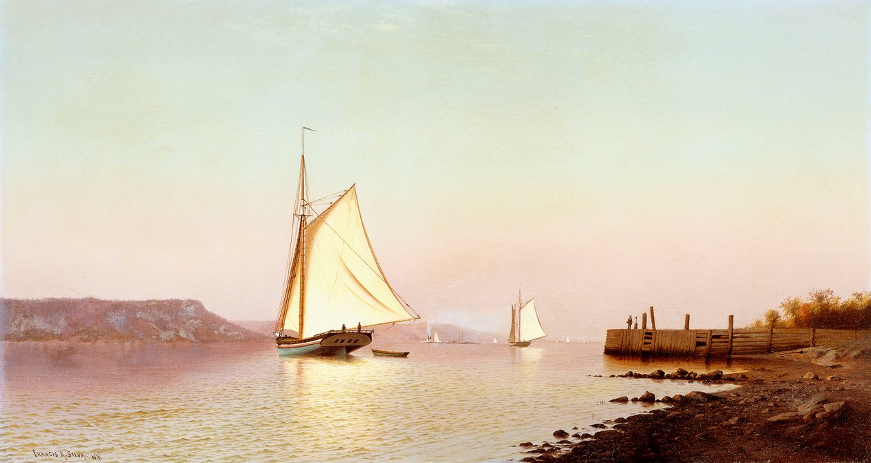 oktober på Hudson, av Francis Augustus Silva
