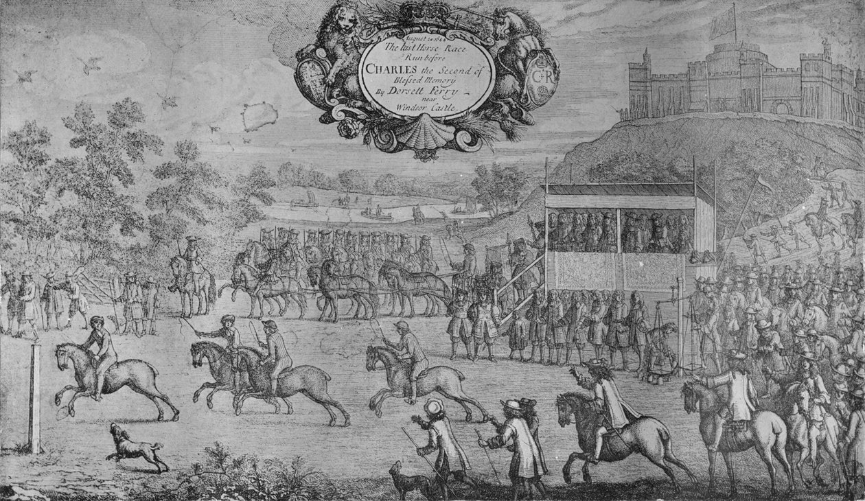 A Race Before Charles II, av Francis Barlow, c1650-1680, 1911 av Francis Barlow