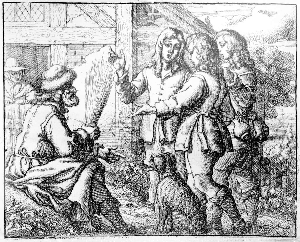 Den gamle mannen og hans sønner, illustrasjon fra 