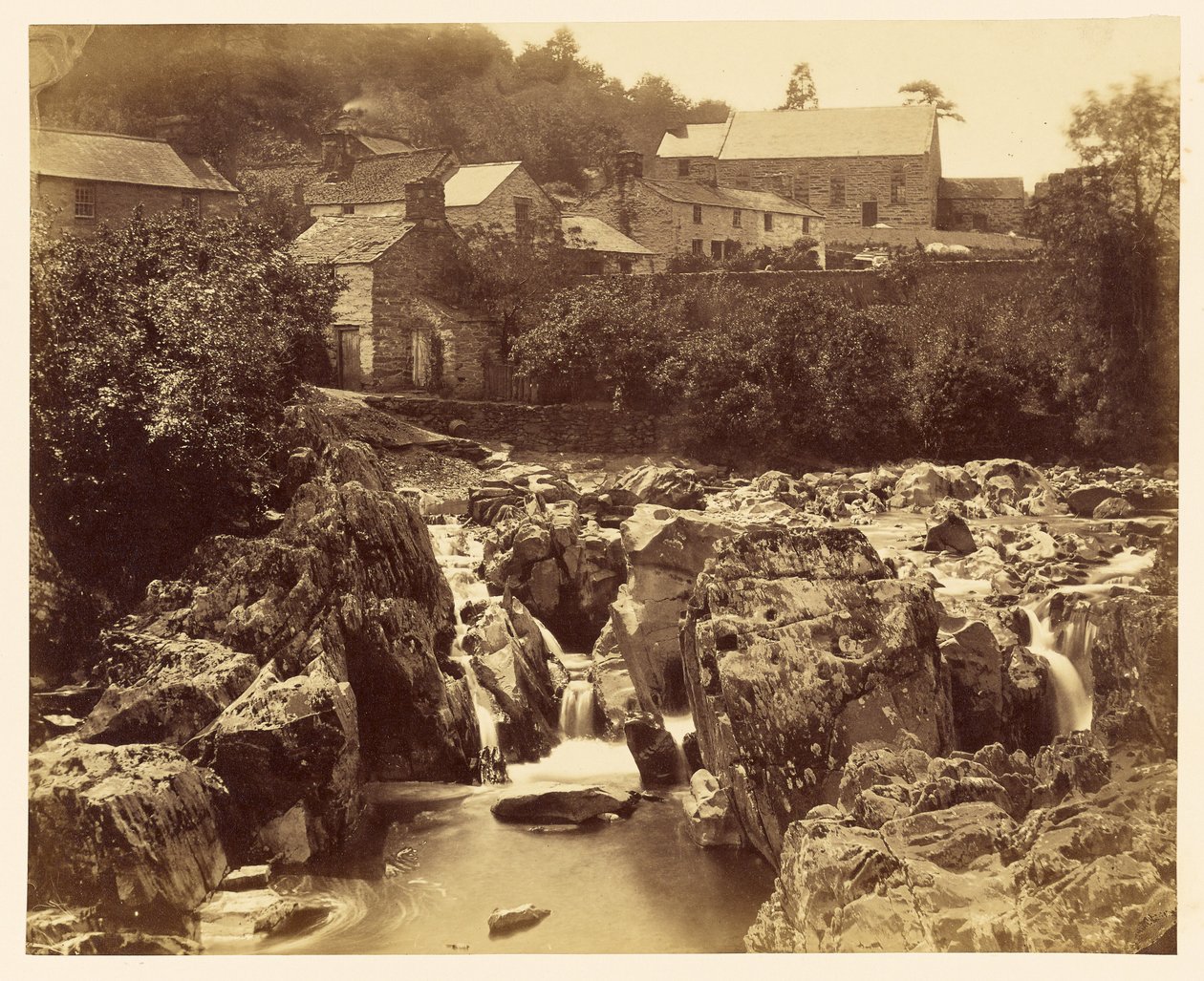 Ved Pont y Pair, Betws-y-Coed, Nord-Wales av Francis Bedford