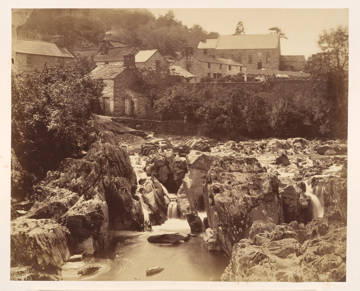 Ved Pont y Pair, Bettws-y-Coed, Nord-Wales av Francis Bedford