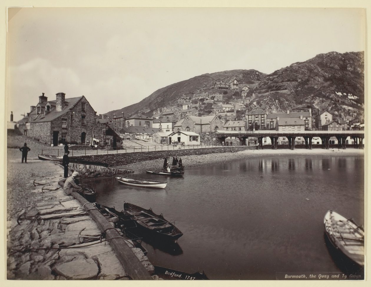 Barmouth, the Quay og Ty Gwyn, 186094. av Francis Bedford