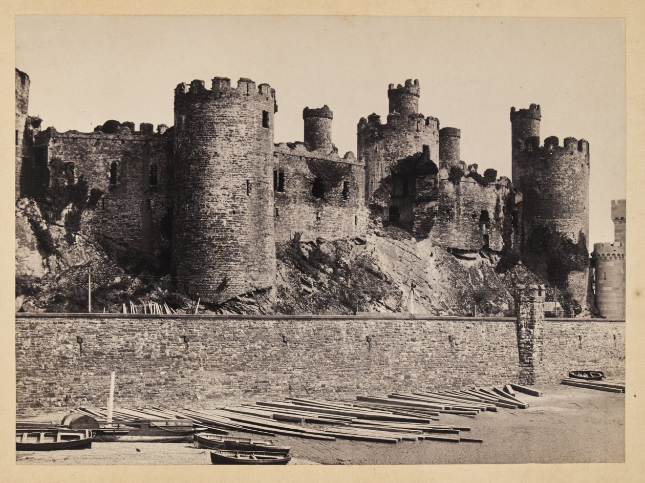Conway Castle sett fra bekken av Francis Bedford
