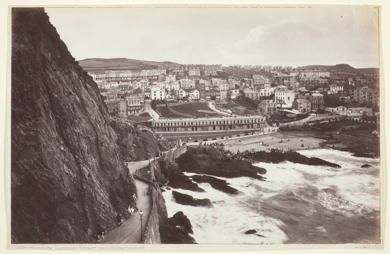 Ilfracombe, Capstone Parade og Wildersmouth av Francis Bedford
