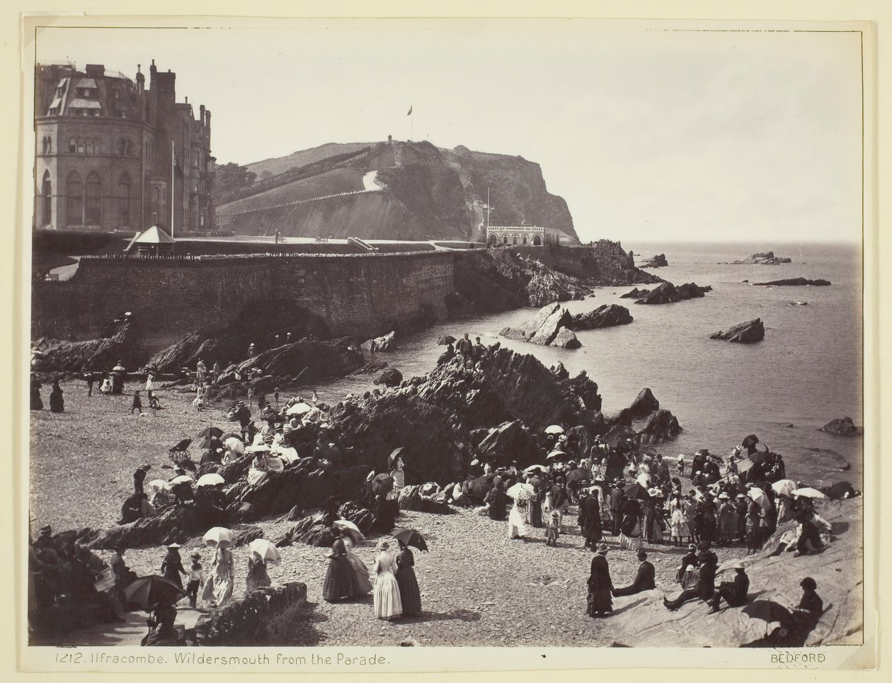 Ilfracombe, Wildersmouth fra paraden, 186094. av Francis Bedford