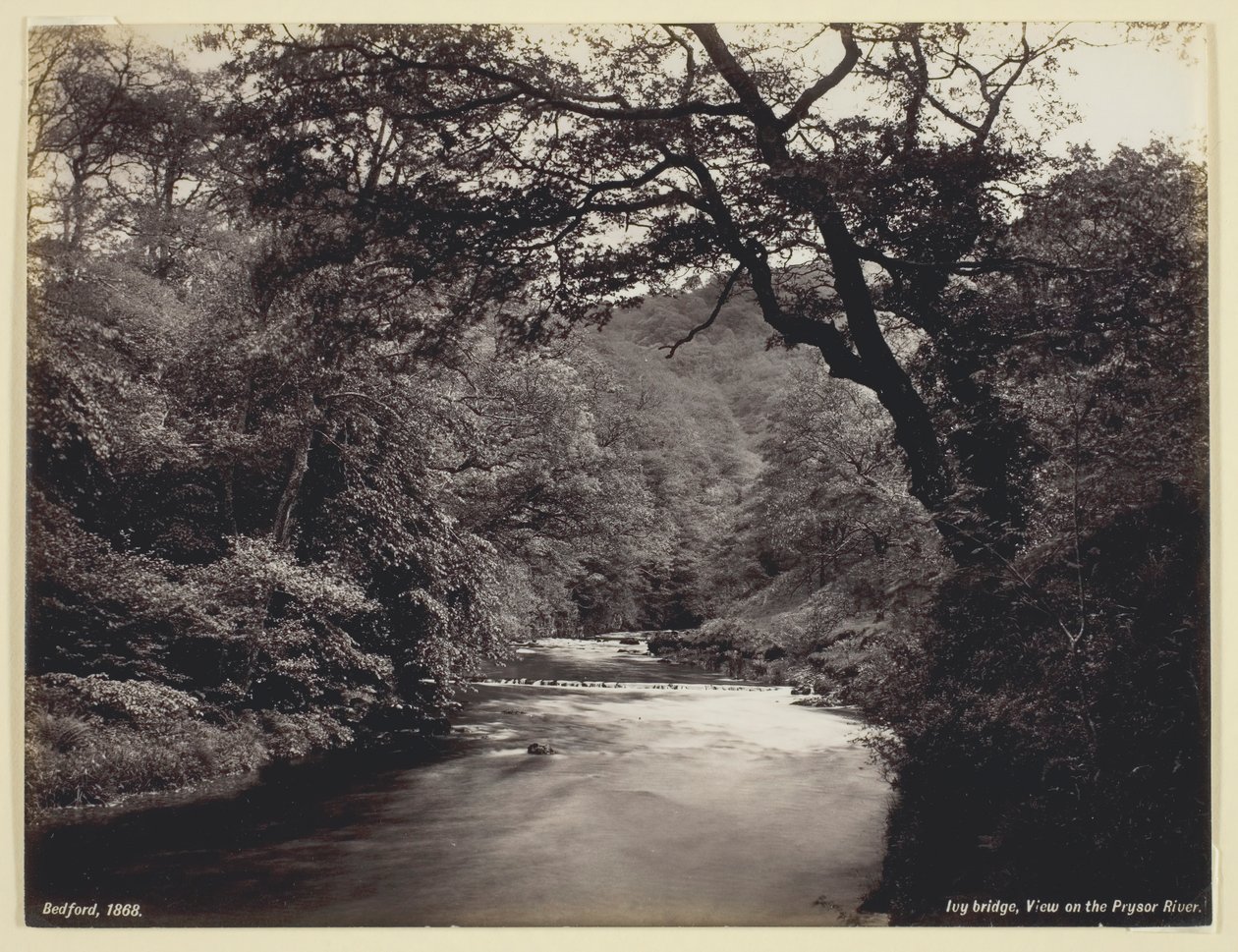Ivy Bridge, utsikt over Prysor-elven, 186094. av Francis Bedford
