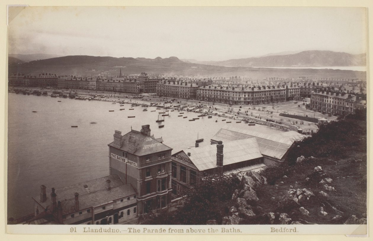 Llandudno - Paraden ovenfra badene av Francis Bedford