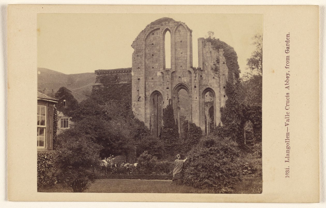Llangollen - Valle Crucis-klosteret, sett fra hagen av Francis Bedford