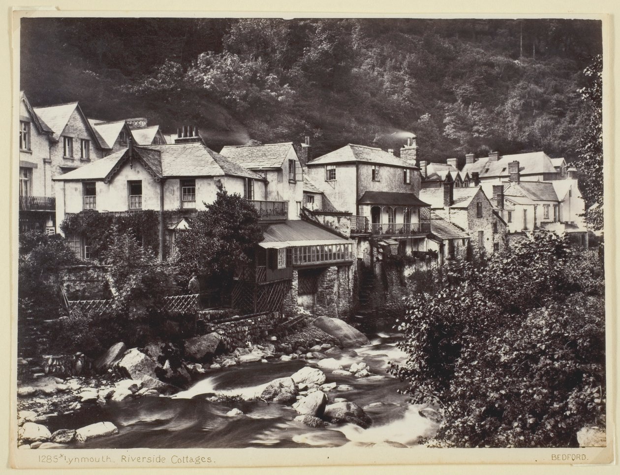 Lynmouth, Riverside Cottages av Francis Bedford