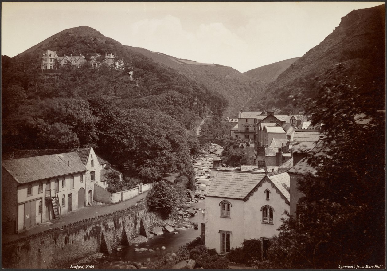 Lynmouth sett fra Mars Hill av Francis Bedford